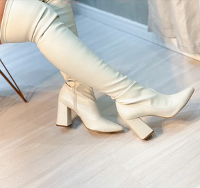 Bota Feminina Over Aisha Off-white